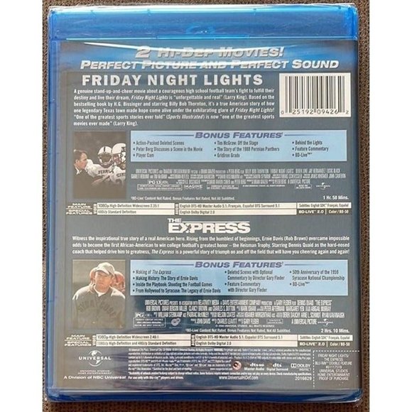 Friday Night Lights/The Express (Blu-ray, NEW, Widescreen) - Picture 2 of 2